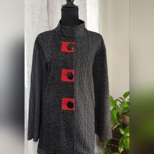 Elegant Jacquard Knit Jacket